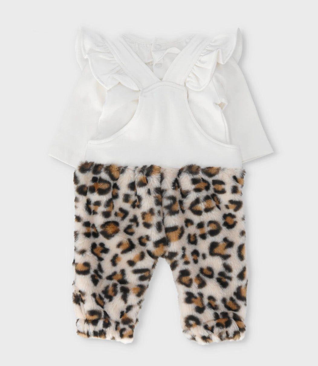 Jardinera recién nacida animal print blanco Limonada-1