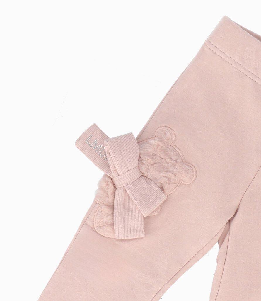 Calza niña con oso beige Limonada-2