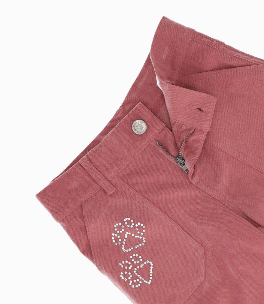 Pantalón niña wide leg coral Limonada-2