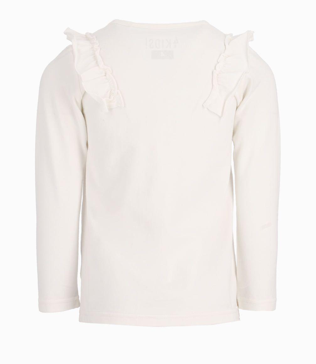 Polera Niña Con Estampado De Flores Crudo 4 Kids-5