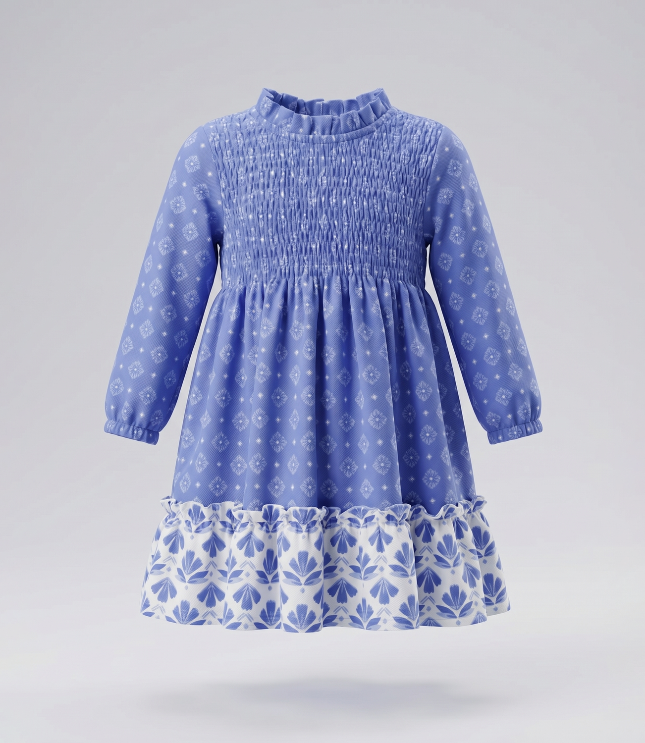 Vestido bebé boho L12131270458 azul Limonada-1