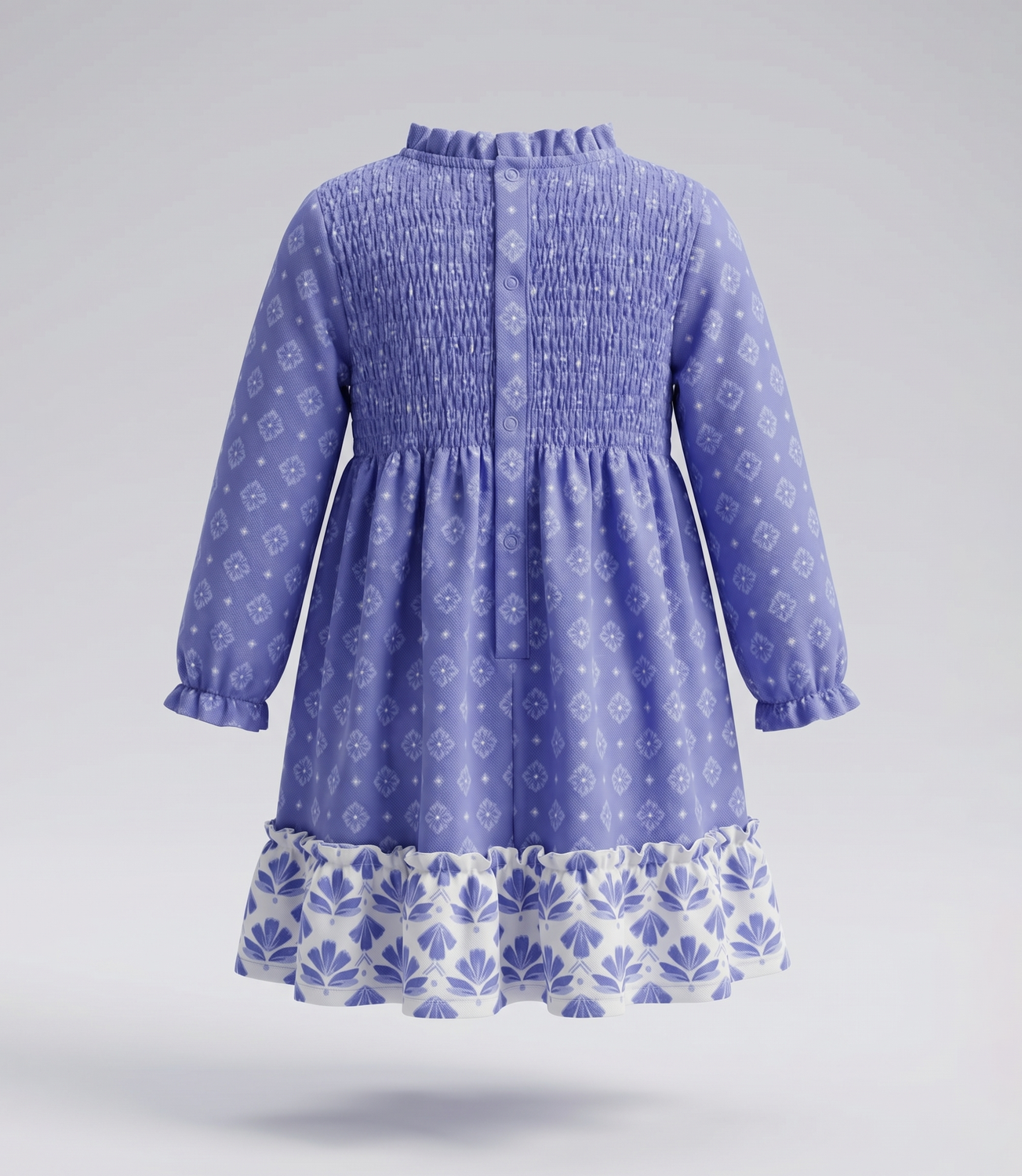 Vestido bebé boho L12131270458 azul Limonada-2