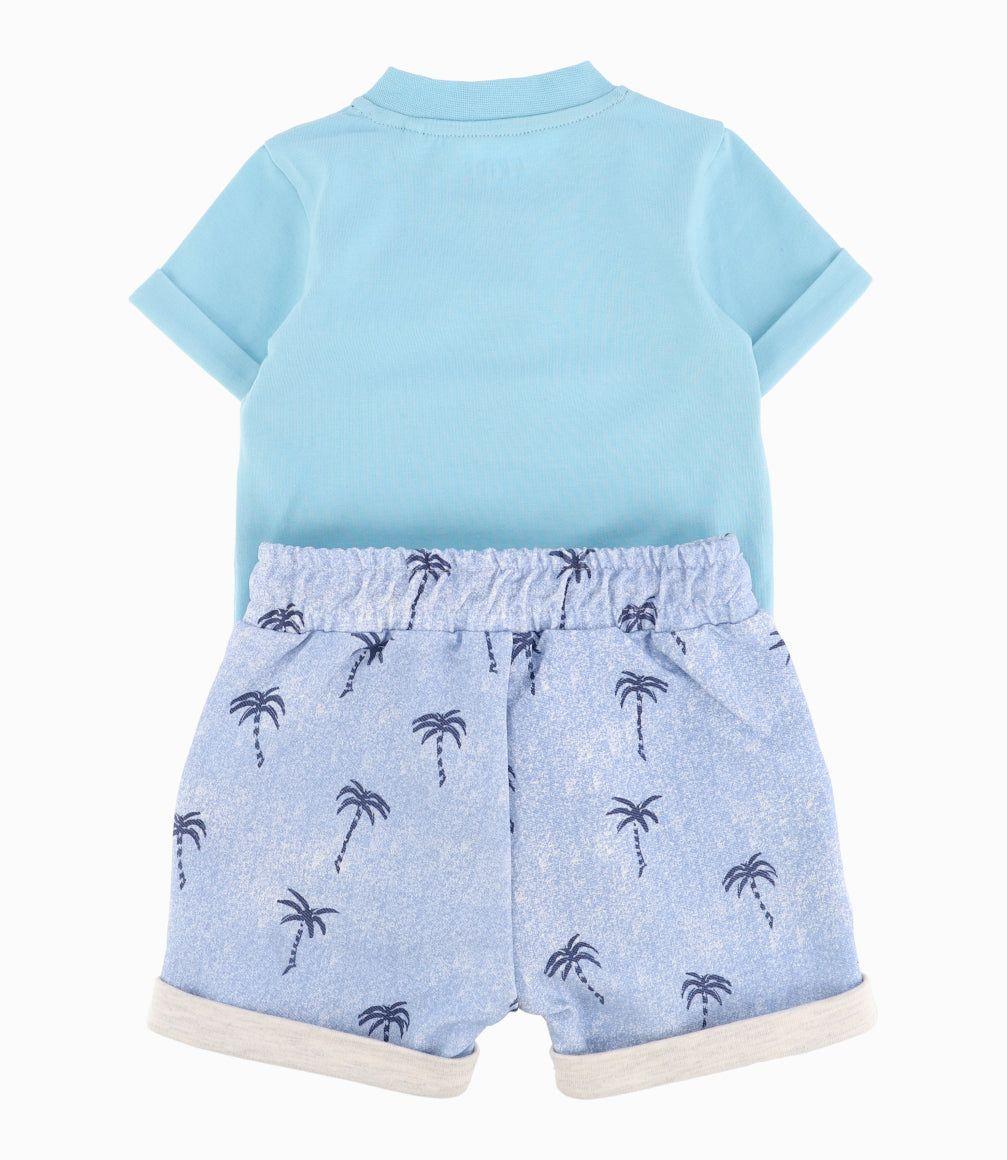 Conjunto Recién Nacido Con Palmeras Turquesa-9