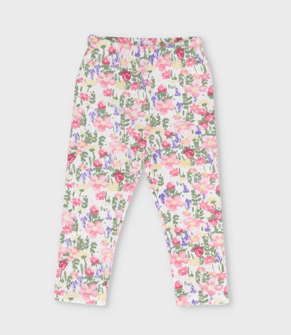 Conjunto bebé con estampado y flores verde Limonada-3