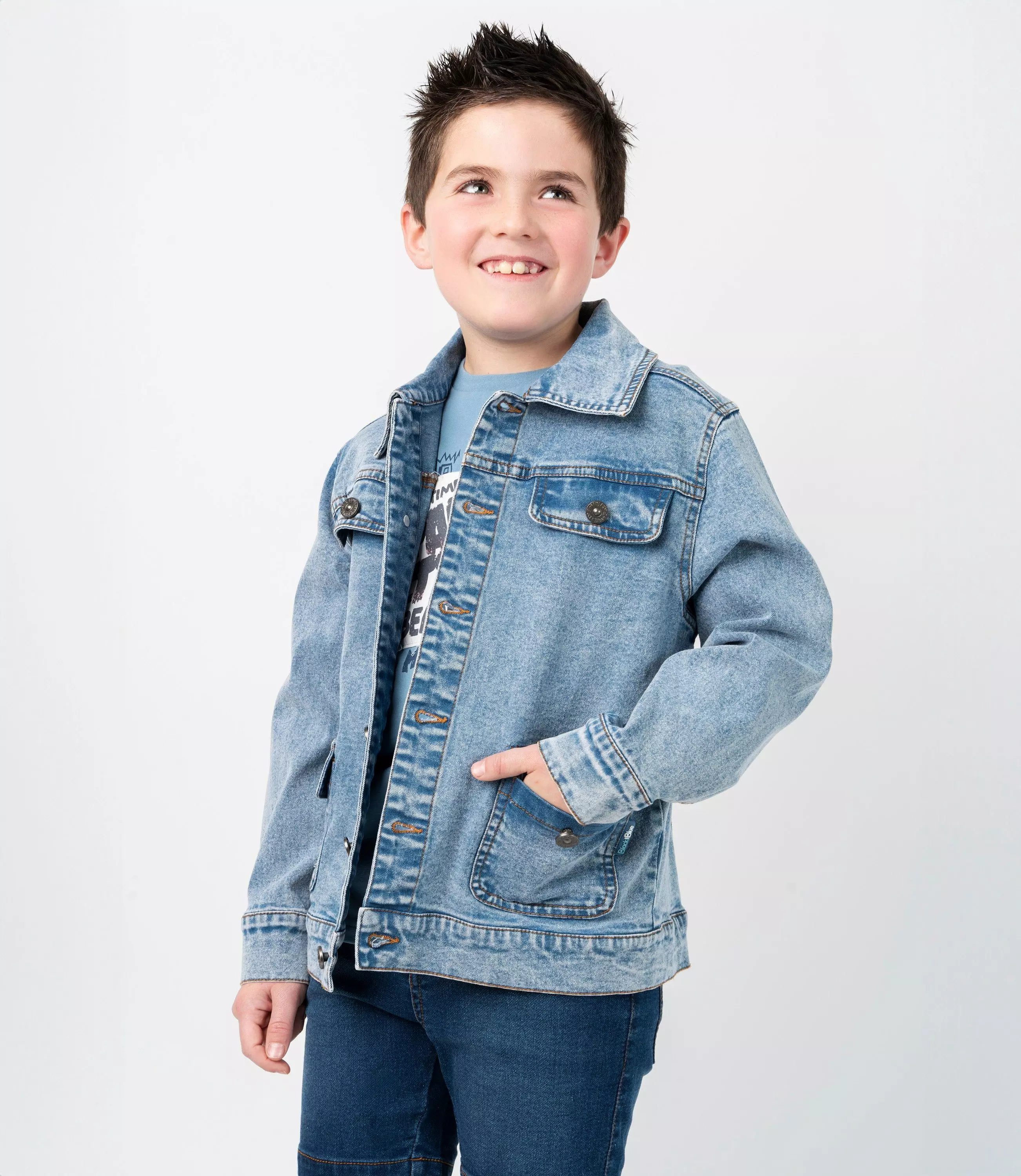 Chaqueta niño denim celeste Black and Blue-0