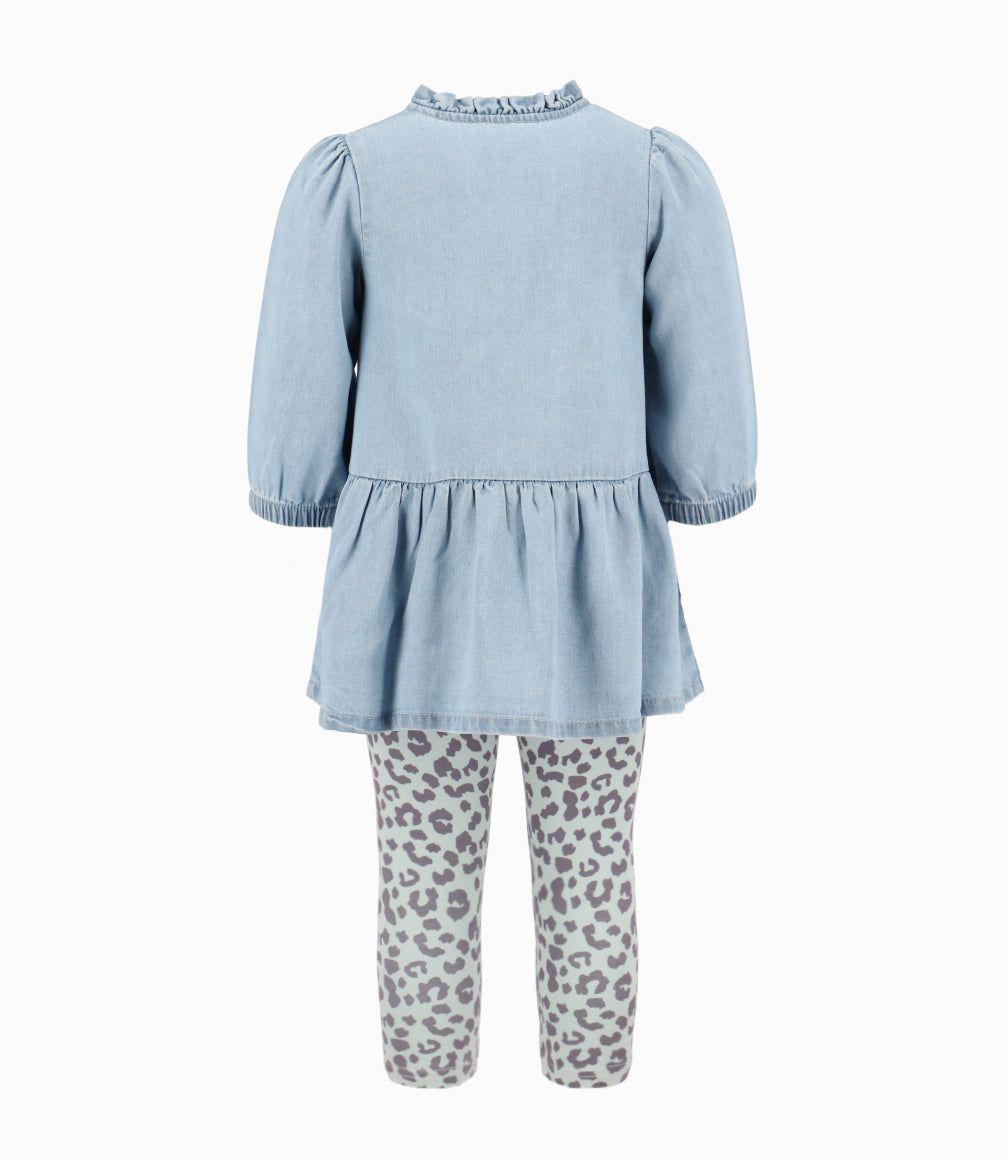 Conjunto Bebé Niña De Blusa Y Calzas Menta-8