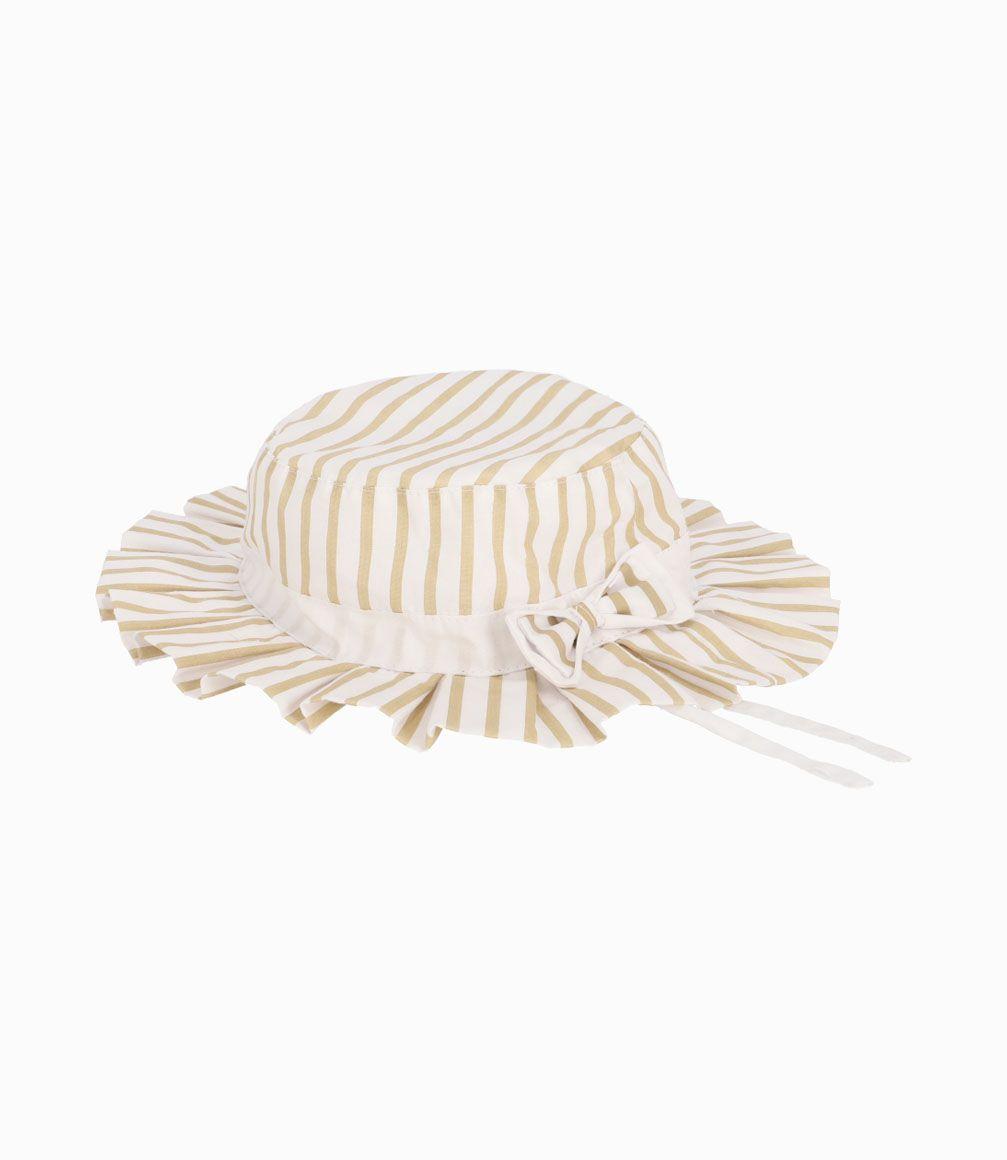 Sombrero A Rayas Niña Beige Limonada-0
