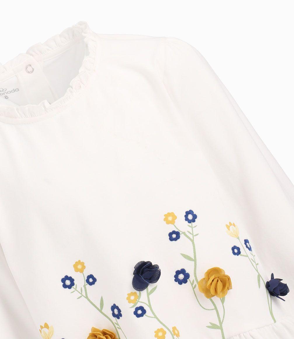 Polera Con Macramé En Hombros Niña Algodón Crudo Limonada-2