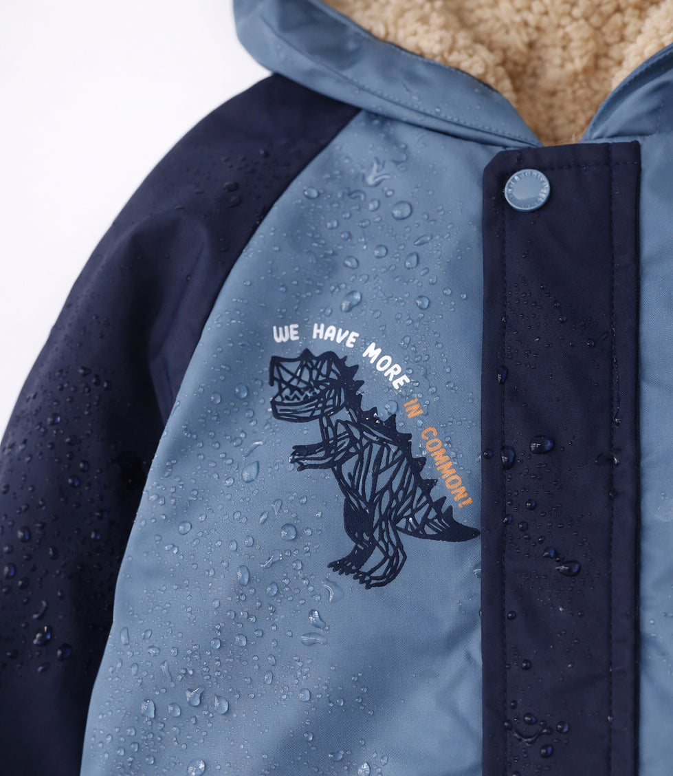 Chaqueta bebé engomada azul marino Black and blue-1