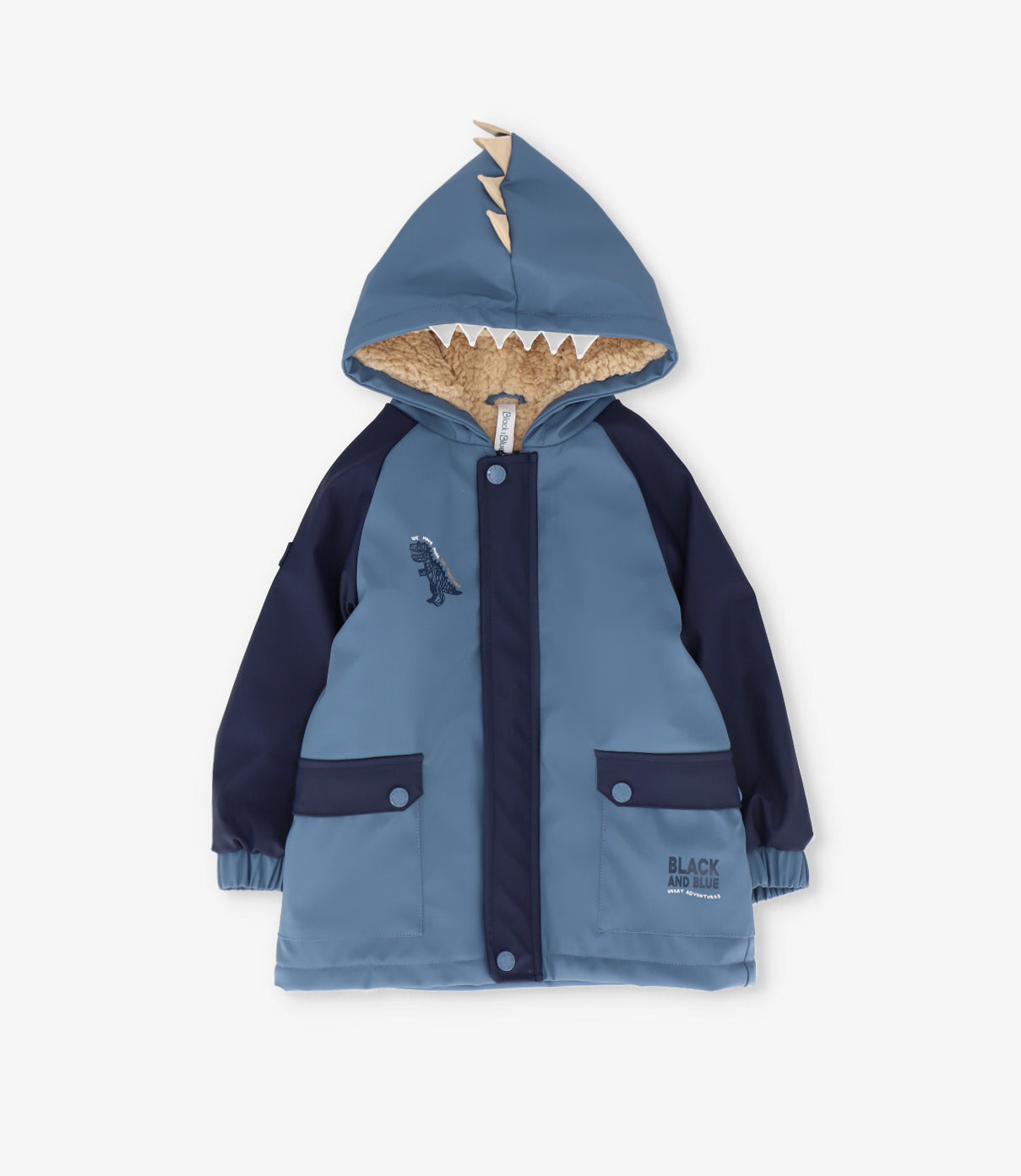 Chaqueta bebé engomada azul marino Black and blue-2