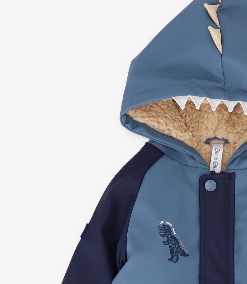 Chaqueta bebé engomada azul marino Black and blue-4