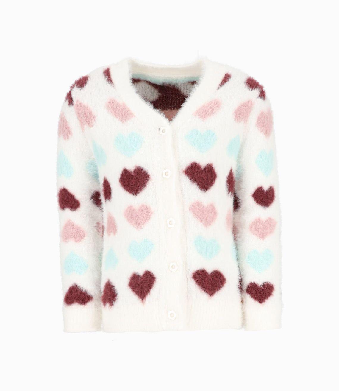 Chaleco niña corazones morado 4 Kids-0