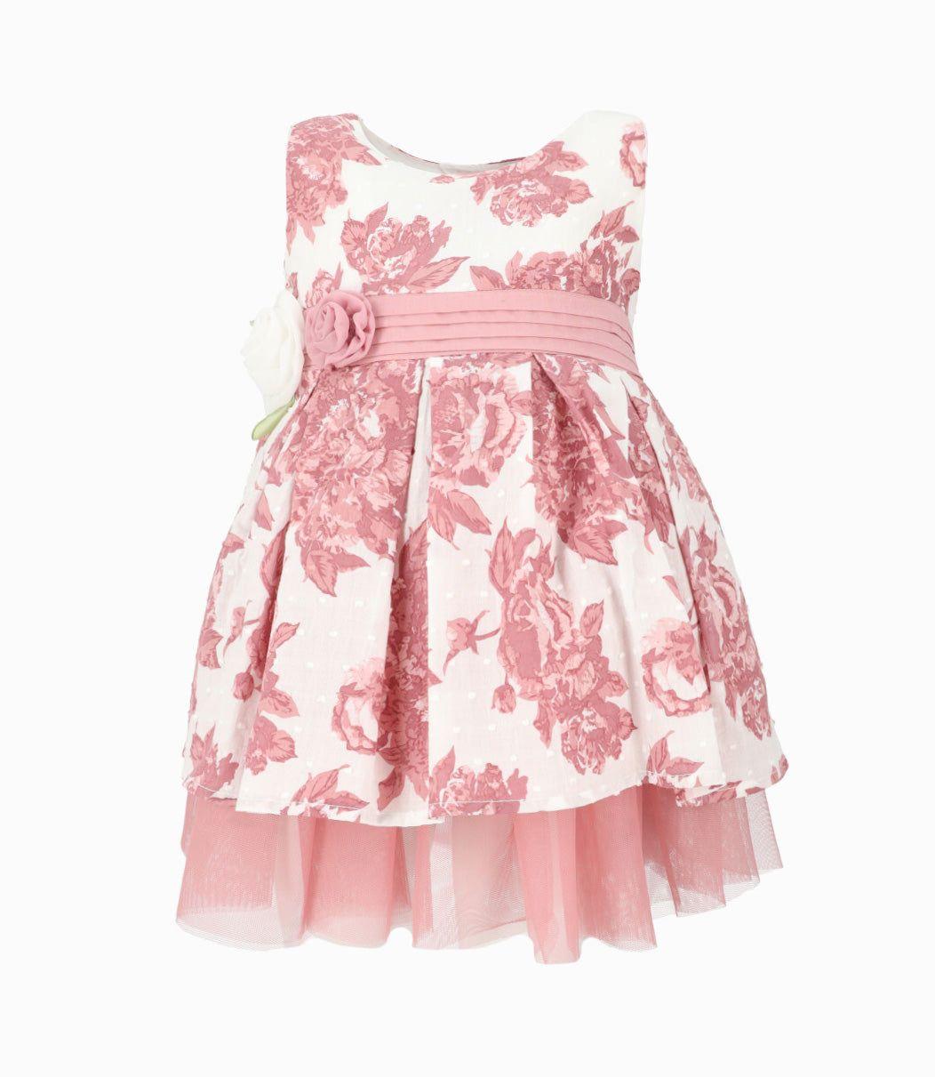 Vestido niña con lazo palo rosa Limonada-0