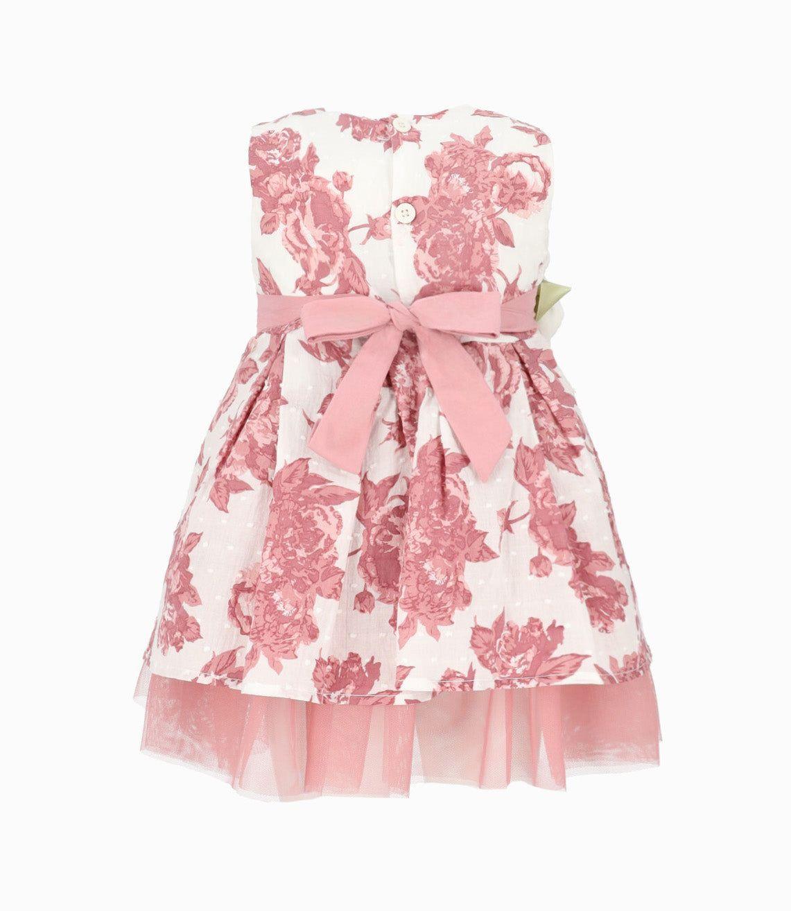 Vestido niña con lazo palo rosa Limonada-1