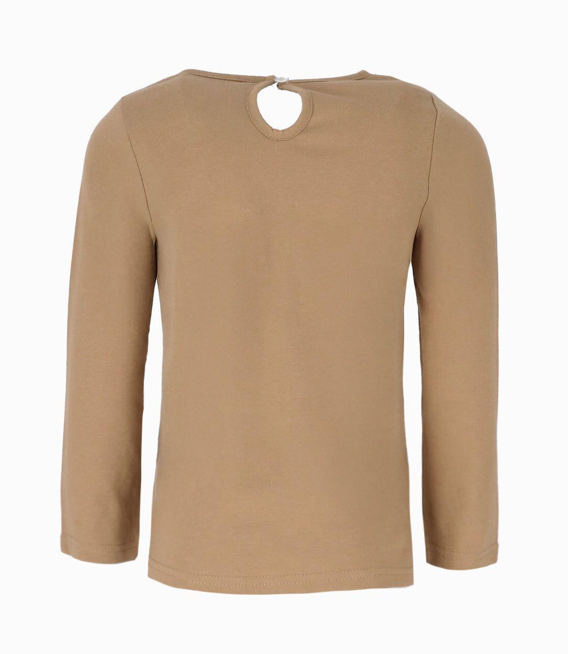 Polera niña con osito beige Limonada-1
