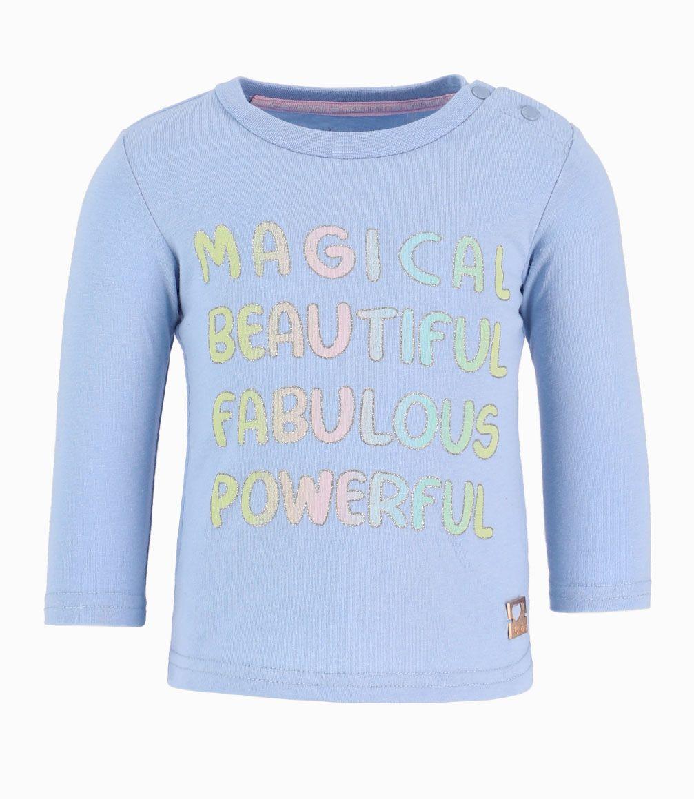 Polera Con Glitter Bebé Niña Celeste 4 Kids-0