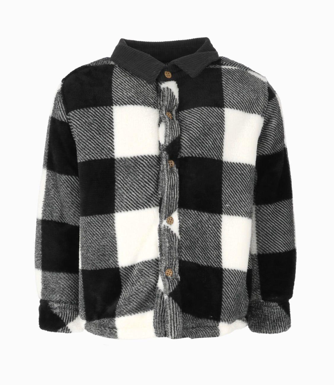 Camisa niño cuadrillé  gris 4 Kids-1