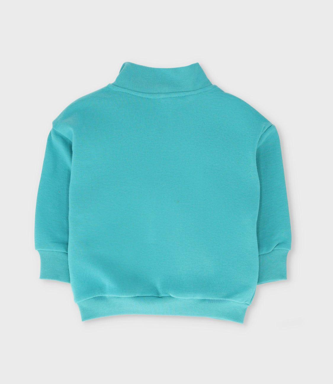 Polerón bebé con cuello menta Black and Blue-1