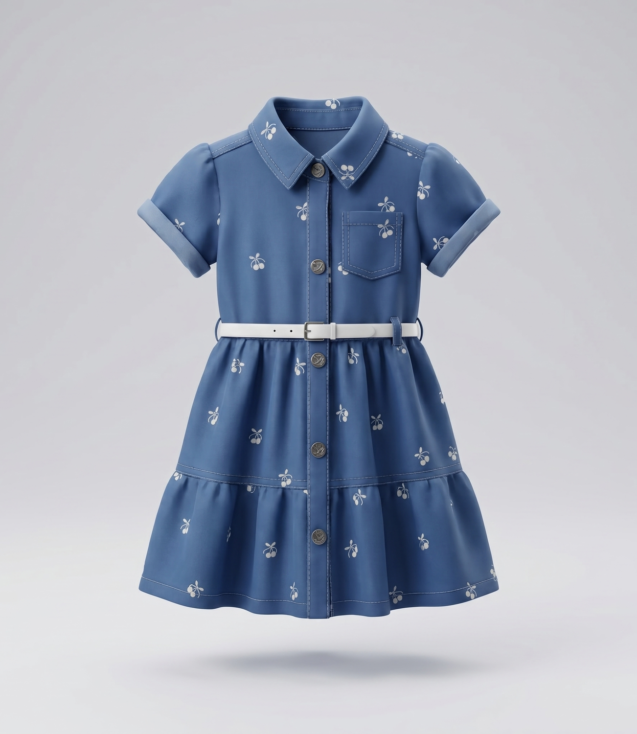 Vestido manga corta bebé  L12131270774 denim cel Limonada-1