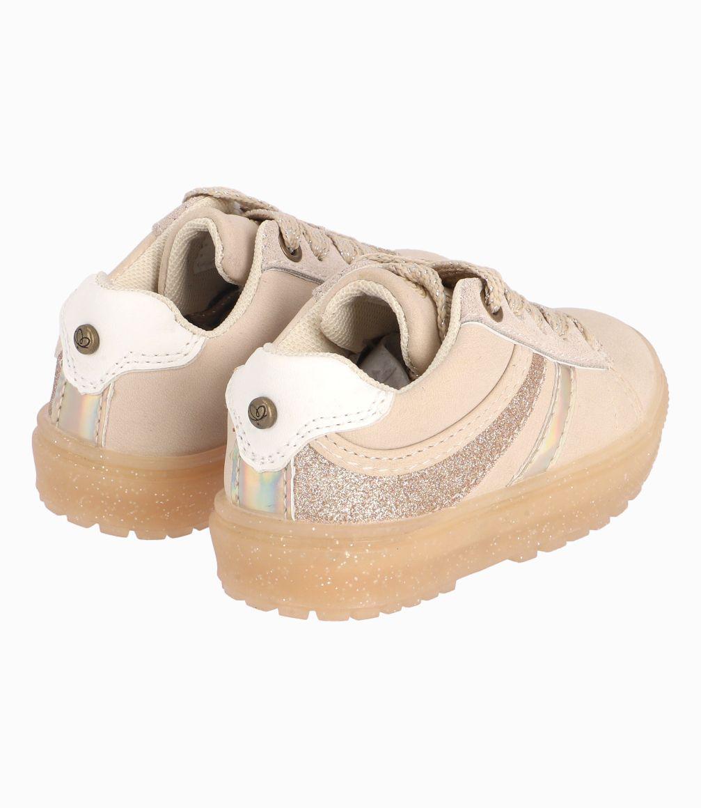 Zapatilla Con Glitter Bebé Niña Beige Limonada-2