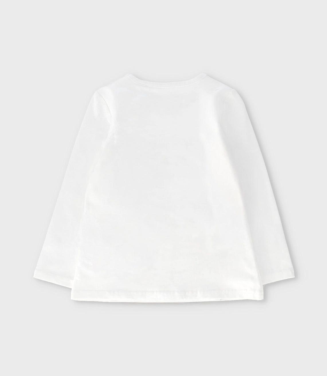 Polera manga larga niña con ciervo crudo Limonada-2
