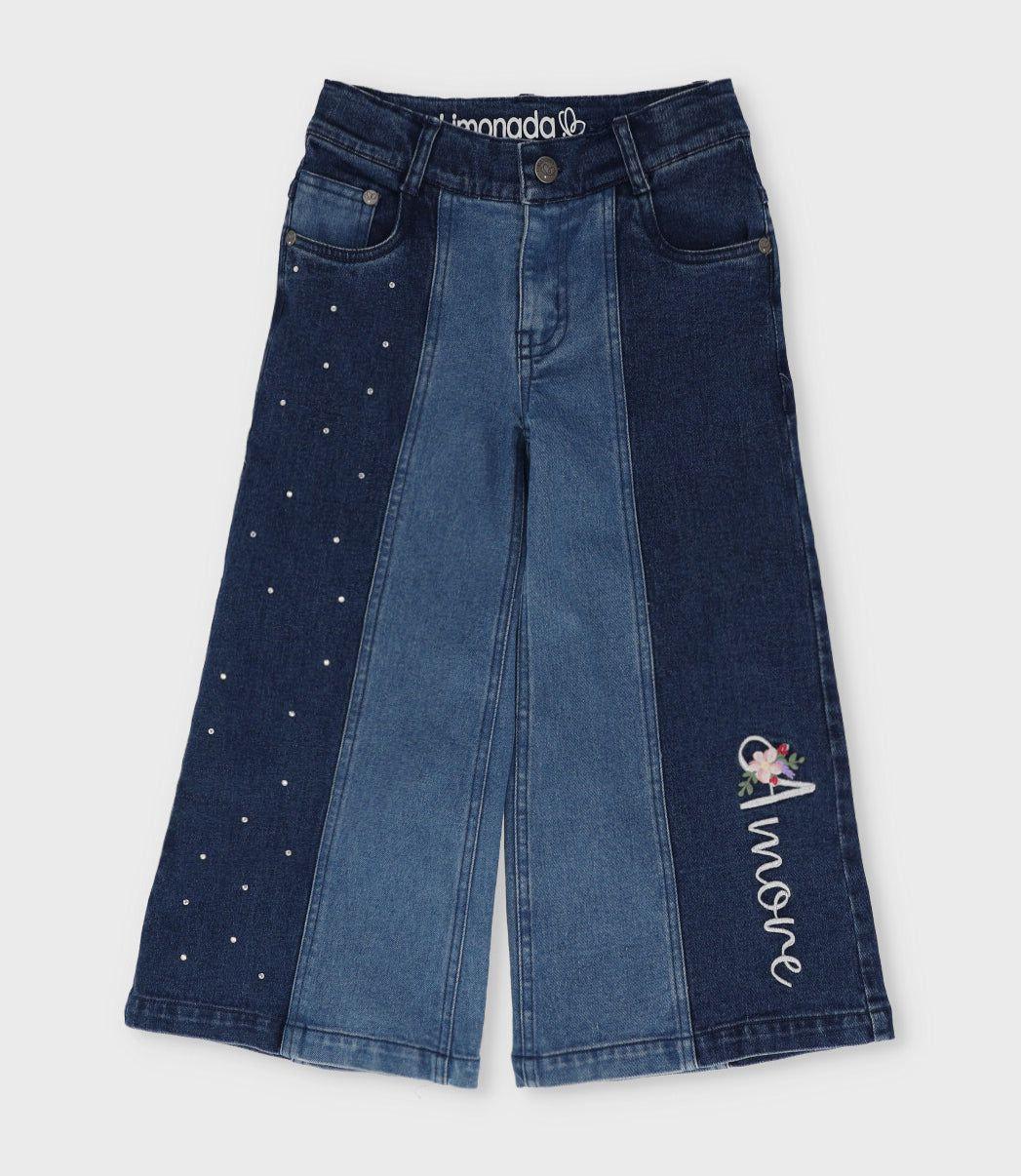 Jeans niña acampanados azul Limonada-0