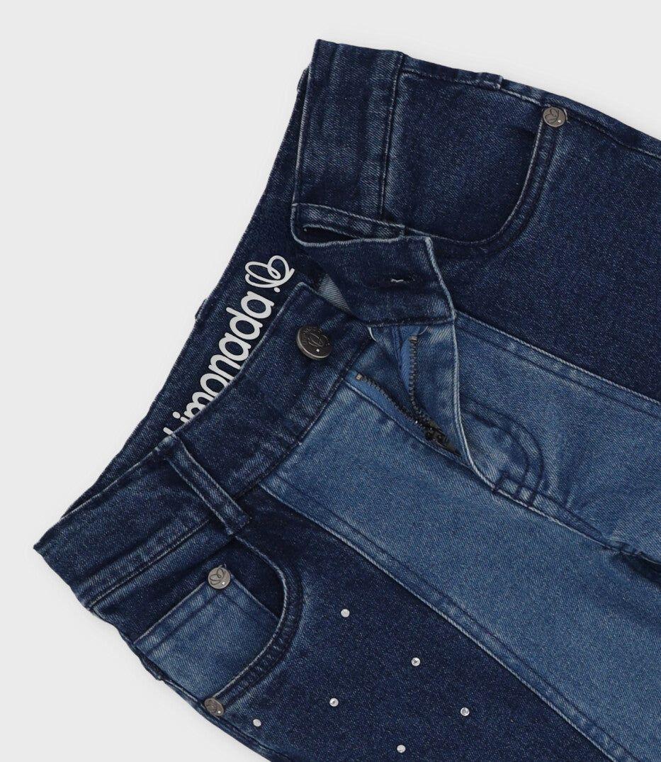 Jeans niña acampanados azul Limonada-2