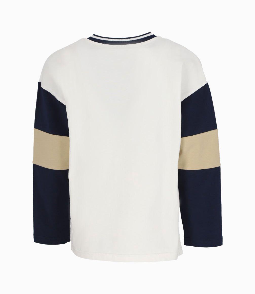Polera niño bicolor blanco Black and Blue-1
