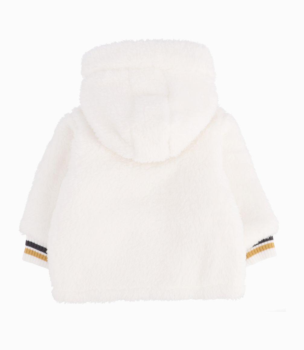 Chaqueta Recién Nacido Polar Con Cierre Central B&B Crudo-1