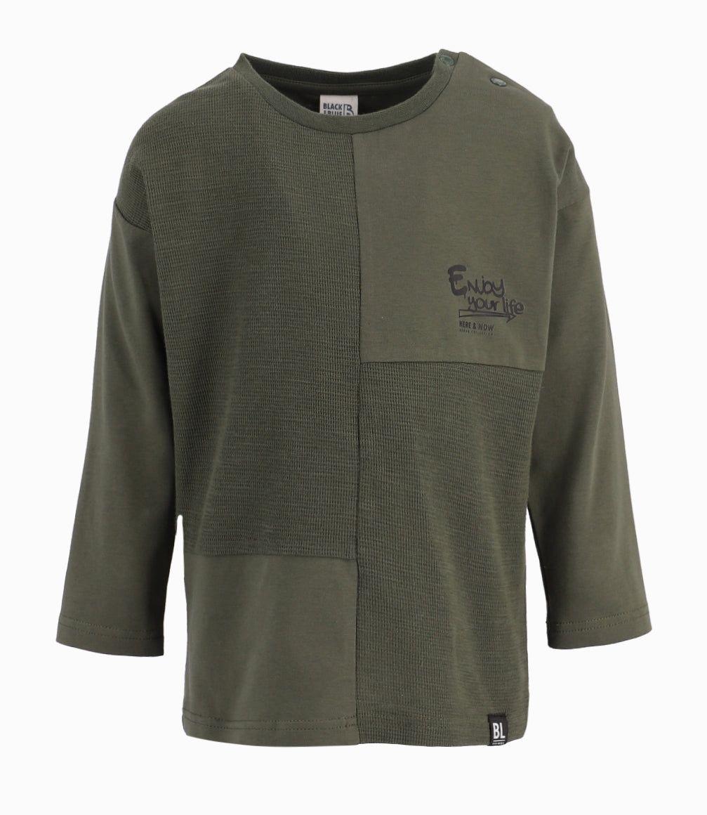 Polera Bebé Niño Básica Black And Blue Verde-0