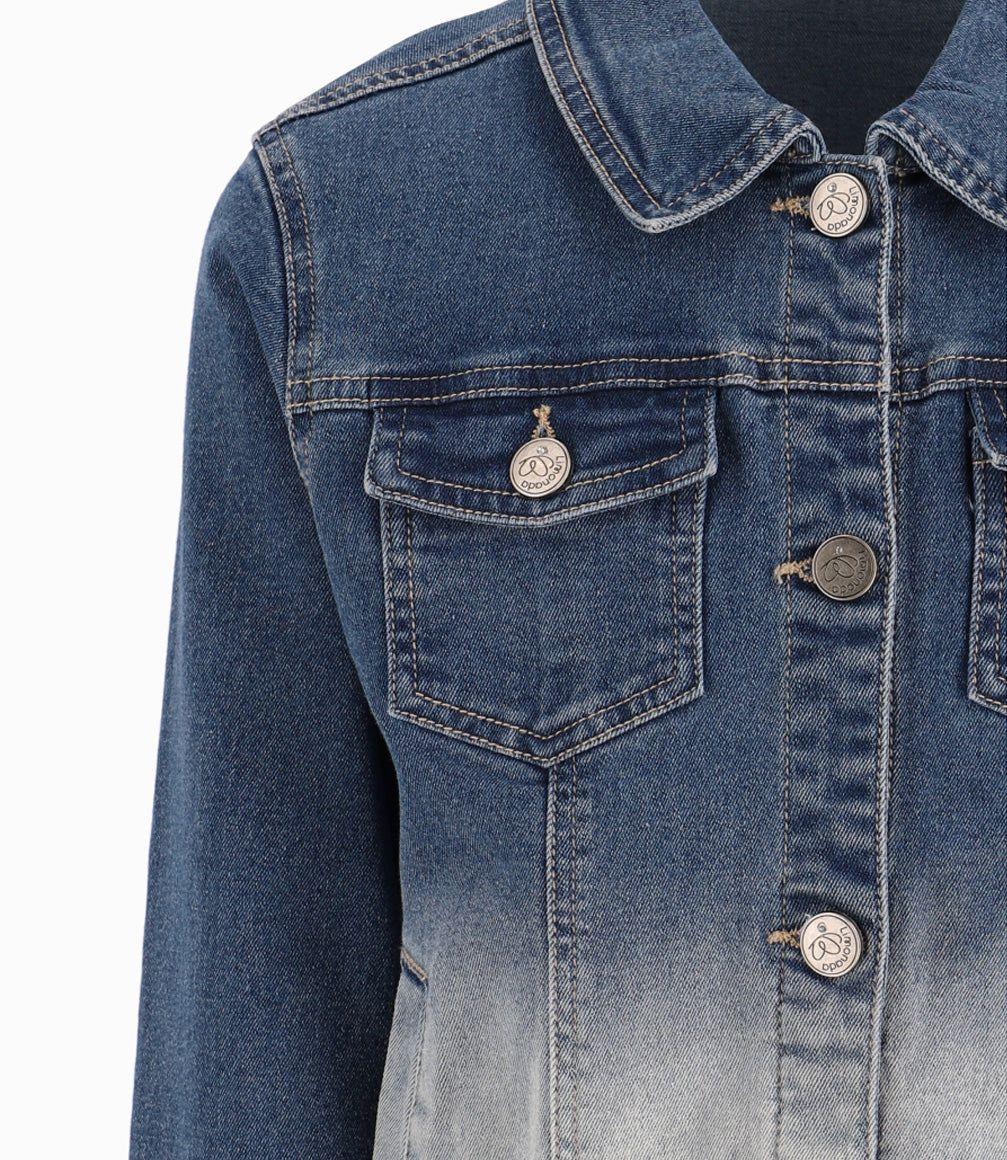 Chaqueta Niña Con Degradé Denim Azul-3