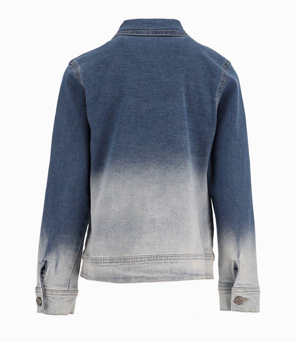 Chaqueta Niña Con Degradé Denim Azul-9