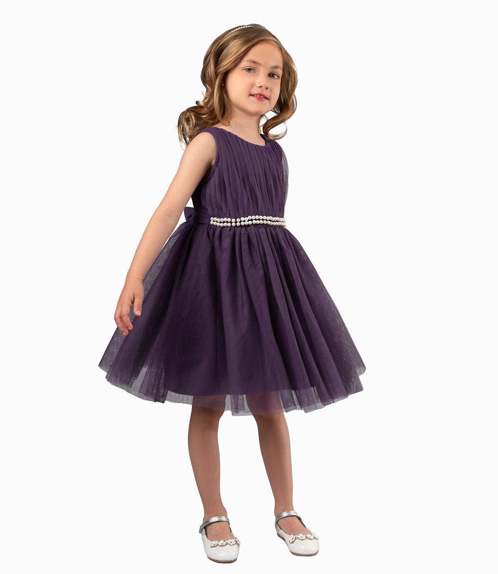 Vestido Niña Formal Morado-0
