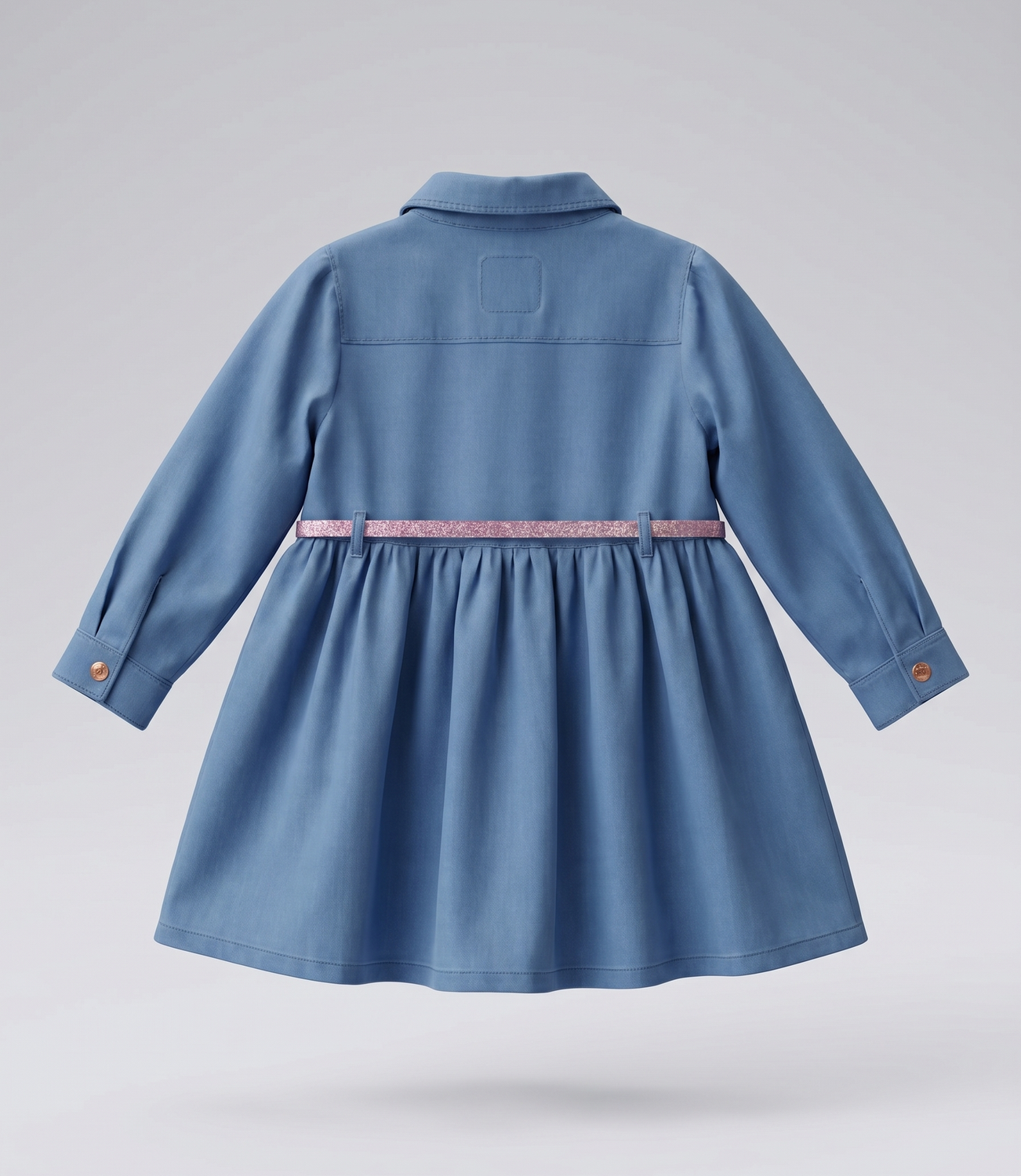 Vestido niña  F11131270174 denim celeste 4 Kids-2