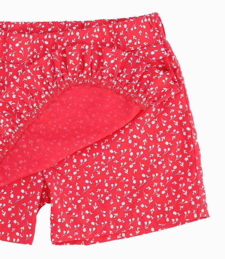 Short Niña Falda Short Coral-1