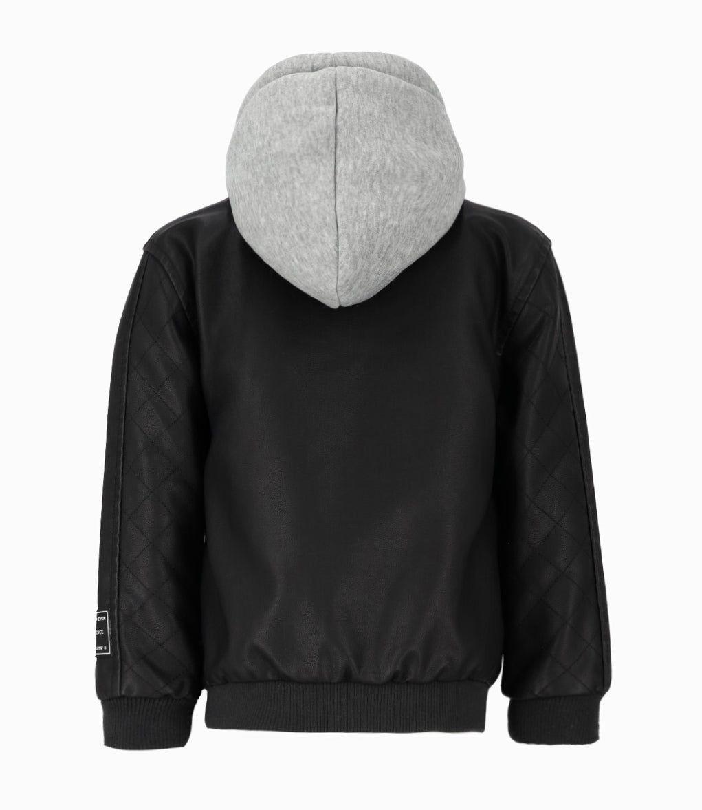 Chaqueta niño de cuero negro 4 Kids-1