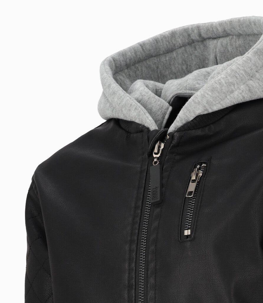 Chaqueta niño de cuero negro 4 Kids-2
