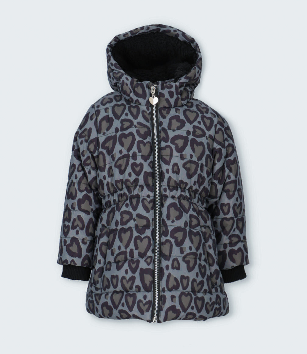 Parka niña corazones negro 4 Kids-1