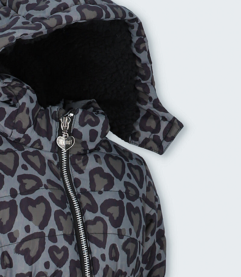 Parka niña corazones negro 4 Kids-3