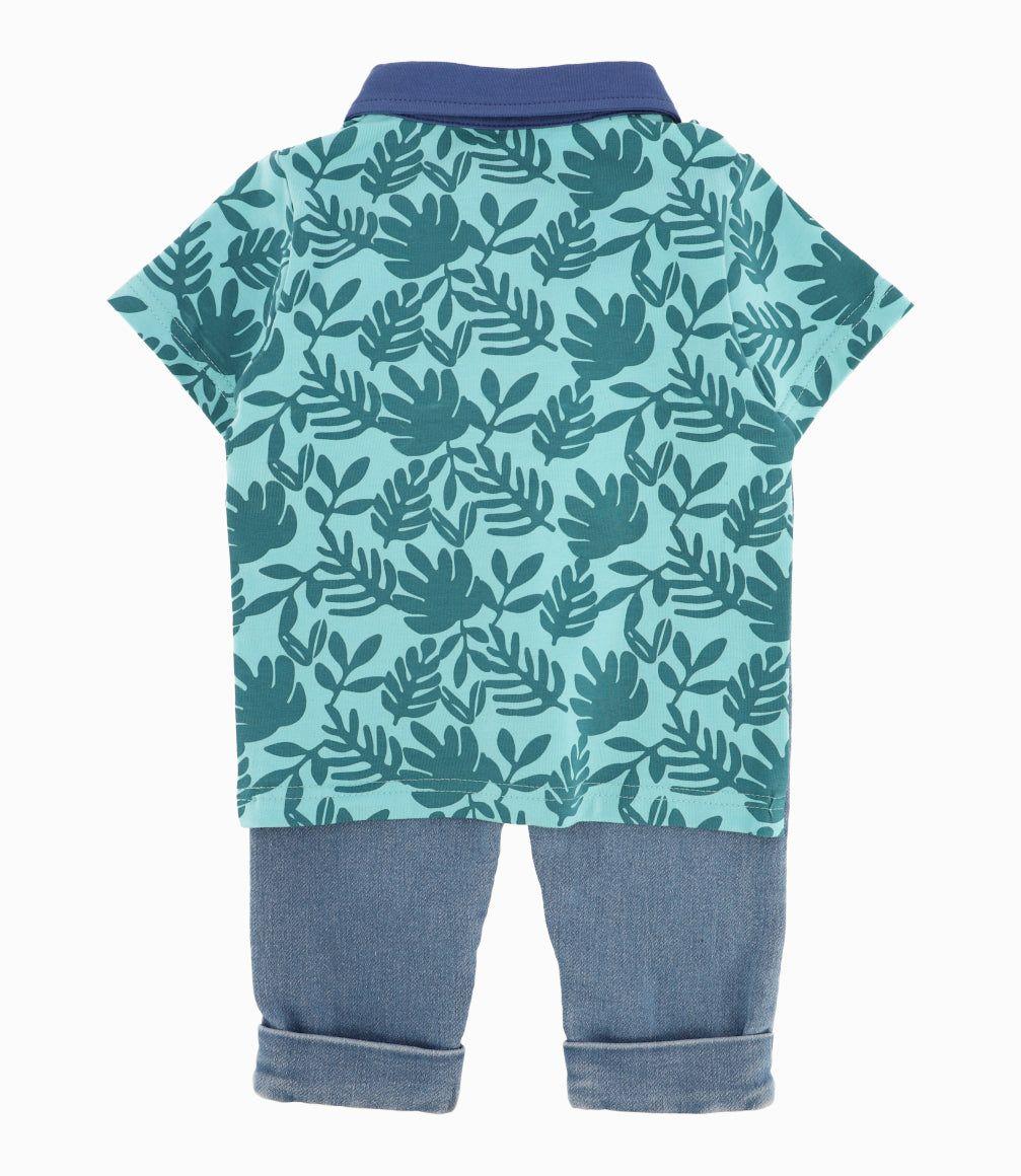 Conjunto Recién Nacido Palmeras Menta-6