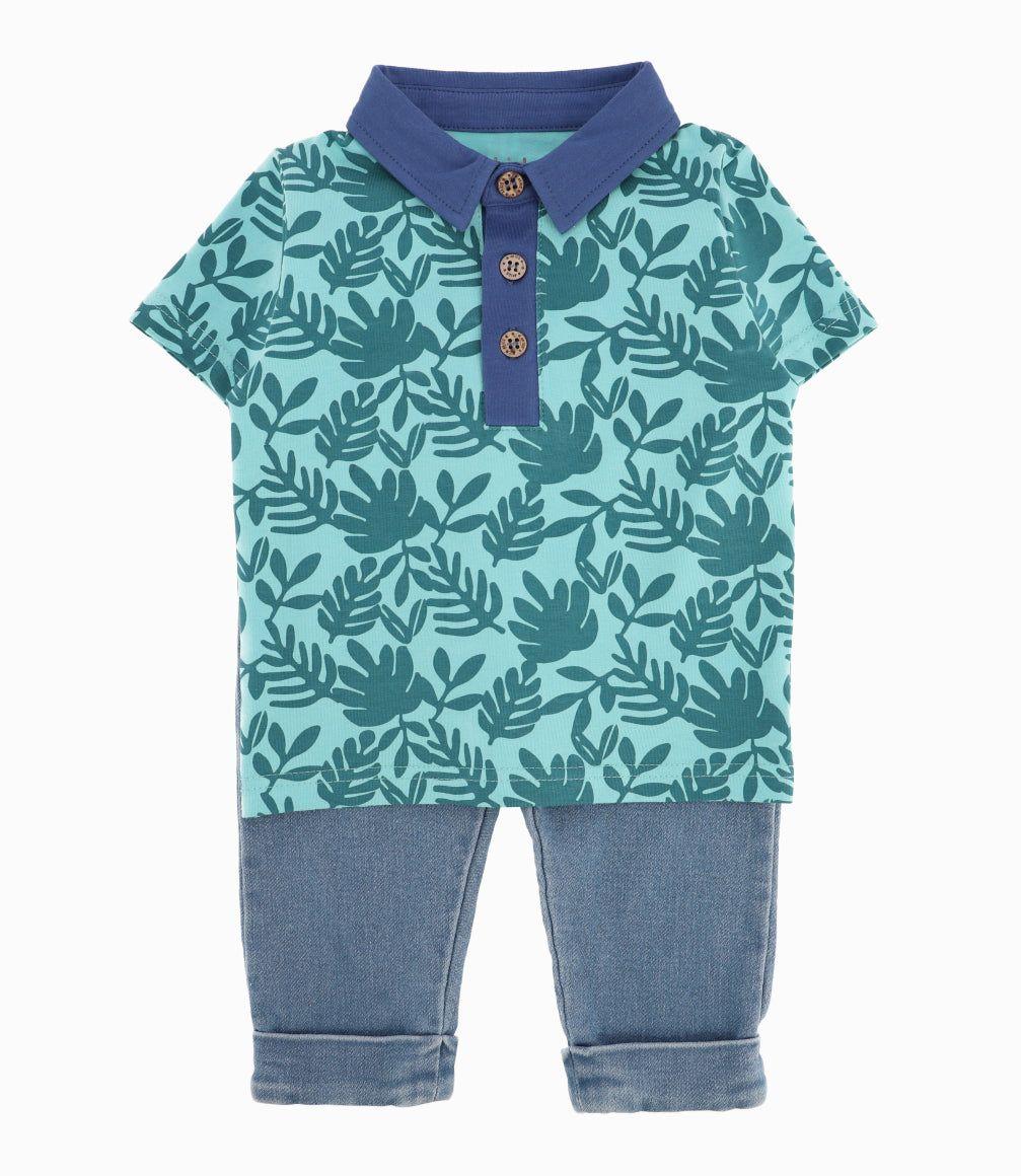 Conjunto Recién Nacido Palmeras Menta-8