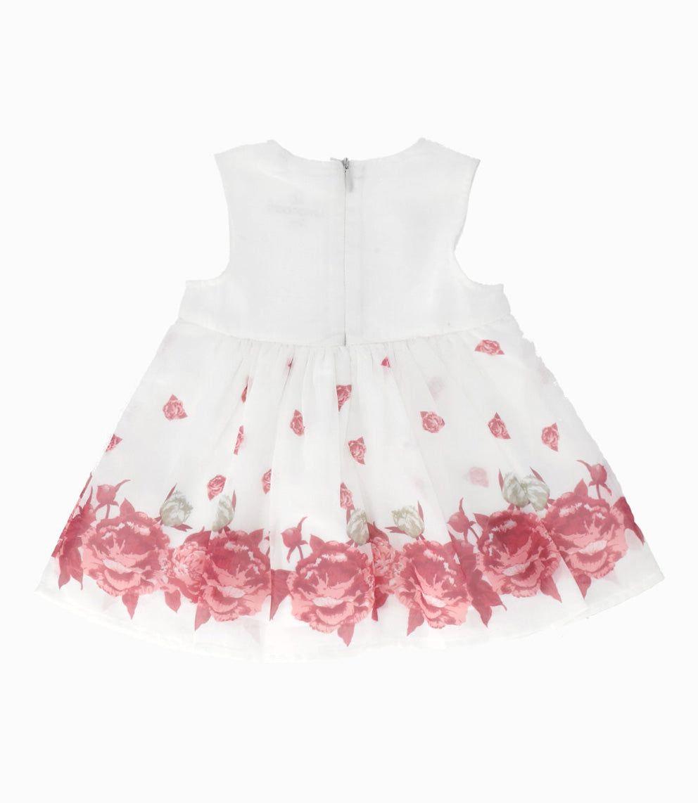 Vestido recién nacida con flores palo rosa Limonada-3