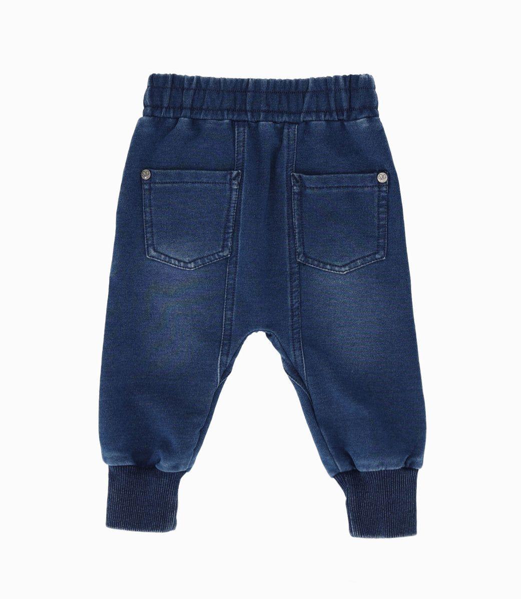 Jeans bebés con perrito  azul marino Limonada-1