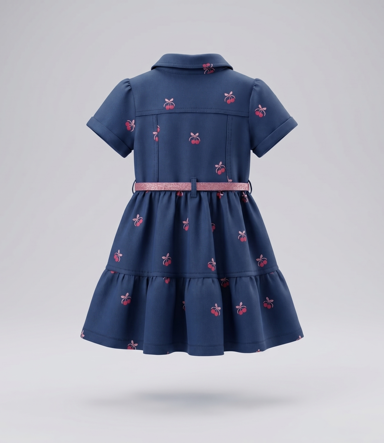 Vestido manga corta bebé cherry L12131270709 denim  Limonada-2