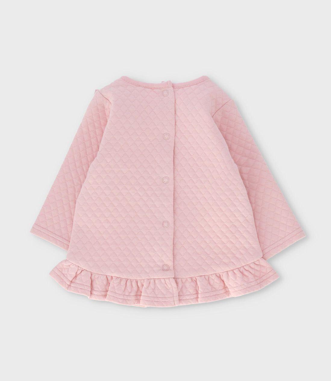 Conjunto recién nacida con conejo y flores rosado Limonada-2