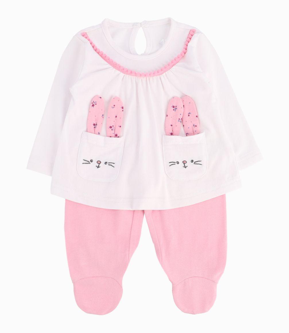 Conjunto Recién Nacida Con Conejito Blanco-0