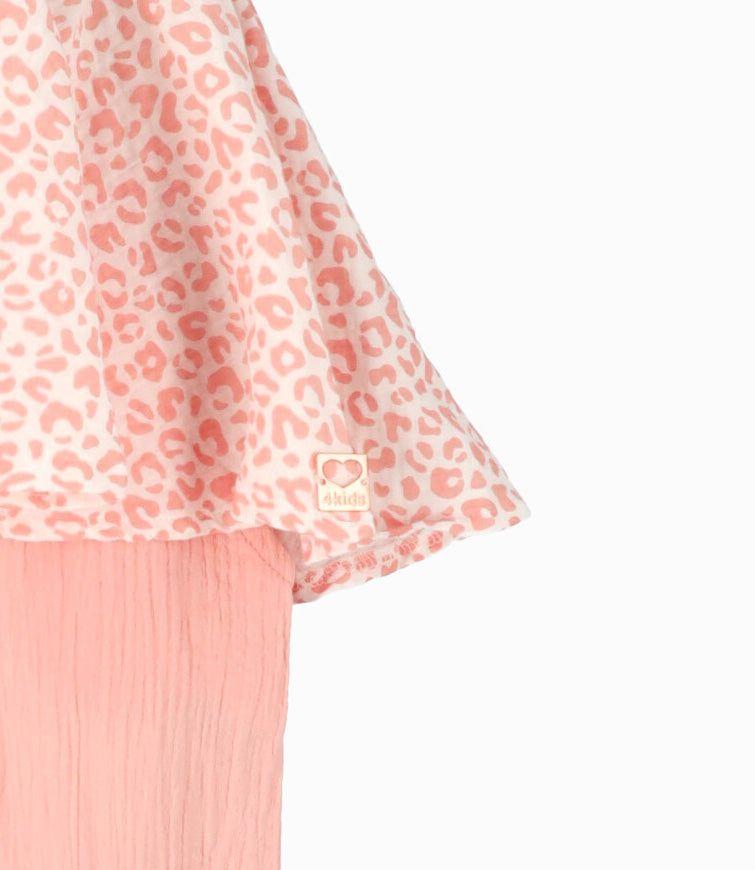 Conjunto niña con vuelos rosado 4 Kids-2
