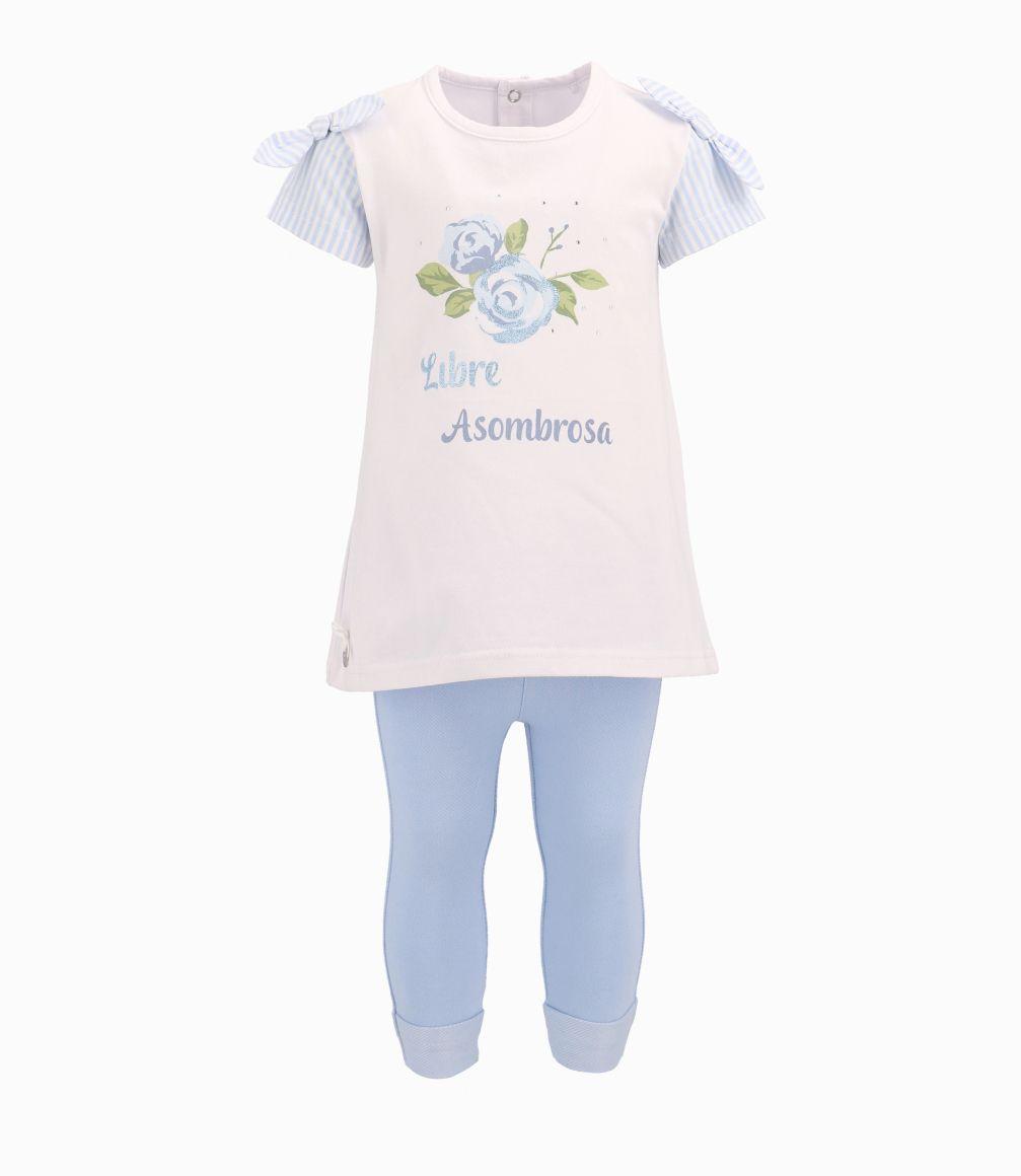 Conjunto Libre Asombrosa Bebé Niña Celeste Limonada-0