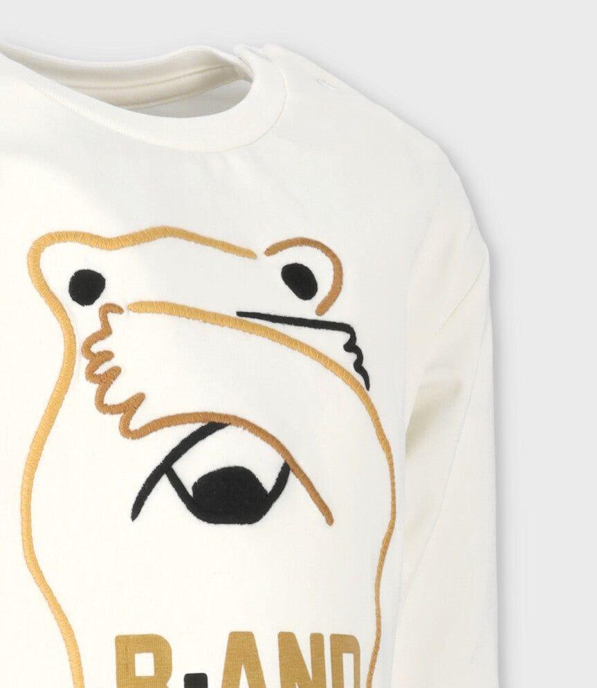 Polera bebés con oso blanco Black and Blue-2