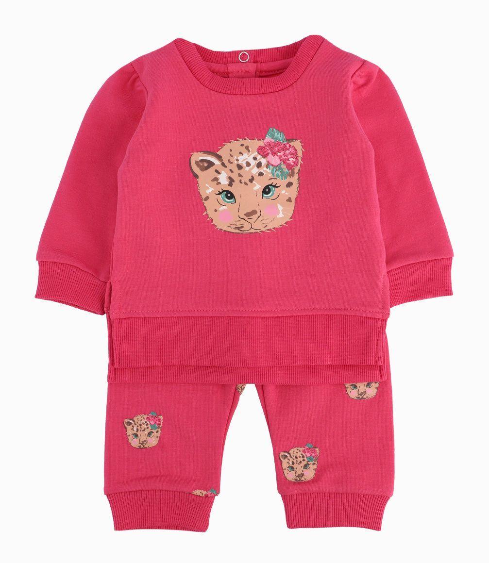 Buzo Recién Nacida Con Leopardo Limonada Frutilla-3